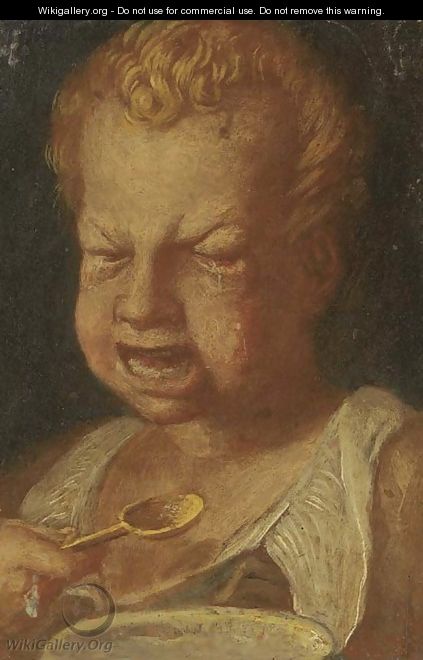 A boy feeding - (after) Annibale Carracci