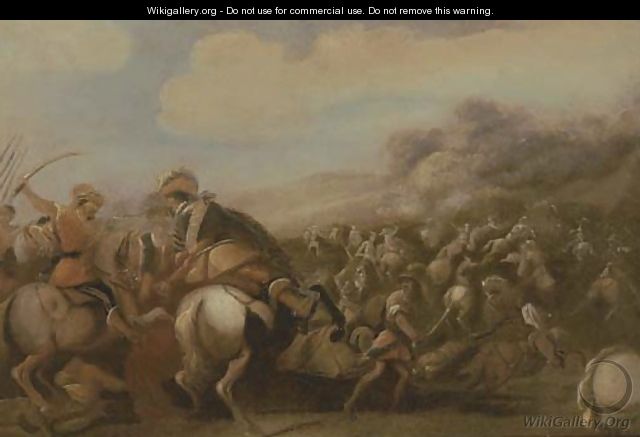 A cavalry skirmish 2 - (after) Aniello Falcone