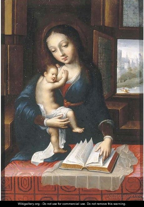 The Virgin and Child in an interior - (after) Orley, Bernard van