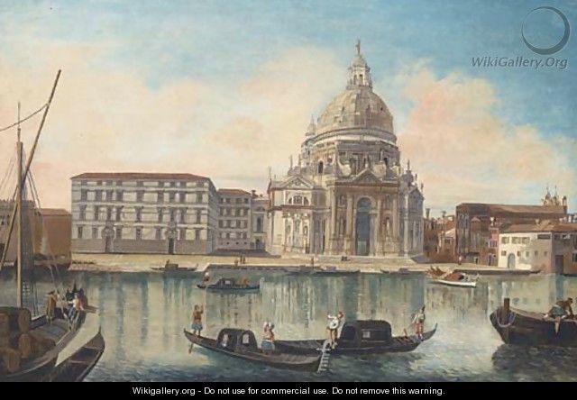 Gondolas before Santa Maria Salute, Venice - (after) (Giovanni Antonio Canal) Canaletto