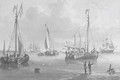 Dutch smalschips in a crowded anchorage - Dutch School