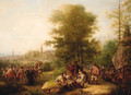 Cavaliers Conversing In A Woodland Landscape - Dutch School