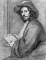 Portrait of a man, half-length, holding a letter - Dutch School