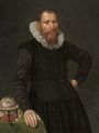 Portrait of a gentleman, possibly the cartographer Willem Janz Blaeu (Uitgeest or Alkmaar 1571-1638 Amsterdam) - Dutch School