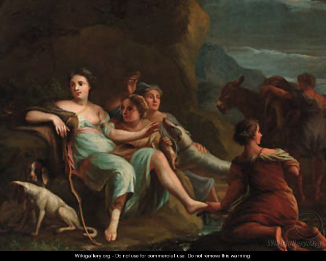 Diana resting after the hunt - Dutch School