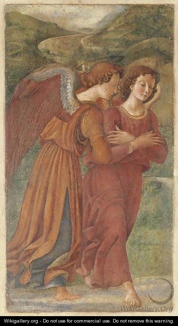 Two Angels in Adoration - Domenico Ghirlandaio