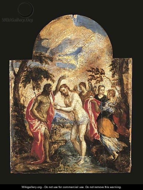 The Baptism of Christ - El Greco (Domenikos Theotokopoulos)