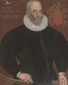 Portrait of a gentleman, half-length, aged 43 - Dutch School