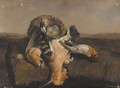 Hoopoes and a nest - David Emil Joseph de Noter