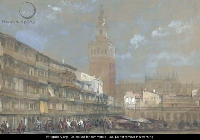 The Moorish Tower at Seville, called the Giralda - David Roberts