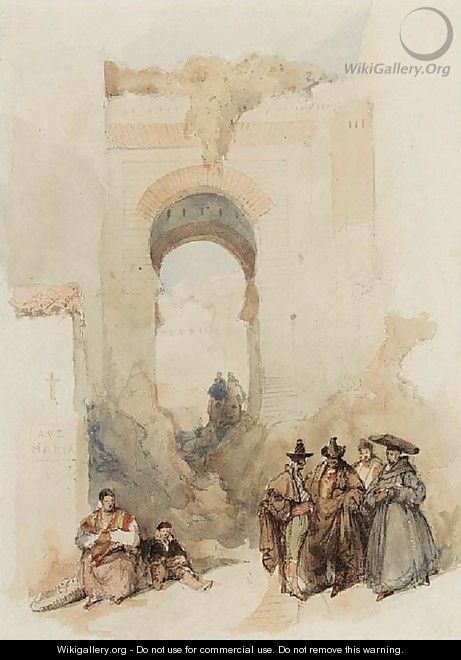 The Entrance of the Albaycin, Granada - David Roberts