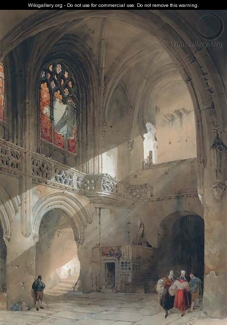 Interior of the church of St. Saveur, Caen - David Roberts