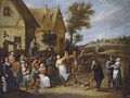 A village inn with peasants dancing and making merry to the music of a fiddler - David III Teniers