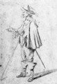 A standing cavalier in profile to the right - David III Teniers