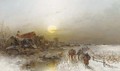 Dorf im Winter bei Morgendammerung - Desire Thomassin-Renardt