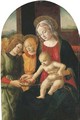 The Madonna and Child with angels, a landscape beyond - Davide Ghirlandaio