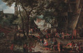 A village wedding, with peasants merrymaking - David Vinckboons