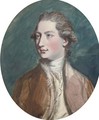 Portrait of a gentleman, bust-length, in a red coat - Daniel Gardner