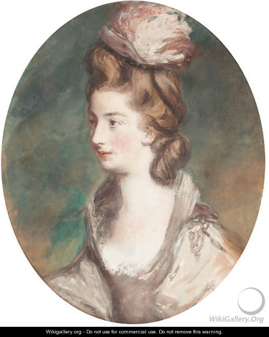 Portrait of Mary Isabella, Duchess of Rutland, half-length - Daniel Gardner