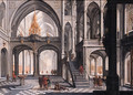 Worshippers in a Gothic church - Daniel de Blieck