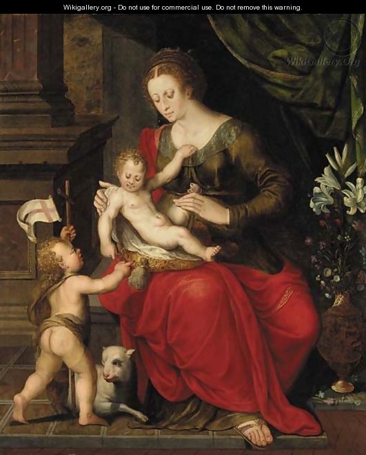 The Virgin and Child with the Infant Saint John the Baptist - Crispin Van Den Broeck