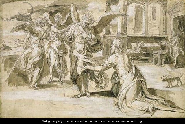 Abraham and the Angels - Crispin Van Den Broeck