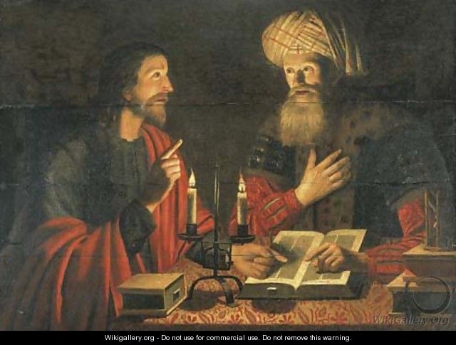 Christ instructing Nicodemus - Crijn Hendricksz. Volmarijn