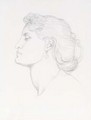 Head of a woman in profile to left - Dante Gabriel Rossetti