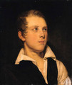 Portrait of a Gentleman, bust length, in a black waistcoat and white shirt - Danish School
