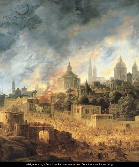 The Burning of Troy - Daniel van Heil