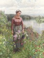 Gathering Lilacs - Daniel Ridgway Knight