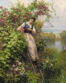 Cutting the Roses - Daniel Ridgway Knight