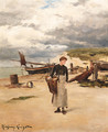 At Etretat - Daniel Ridgway Knight