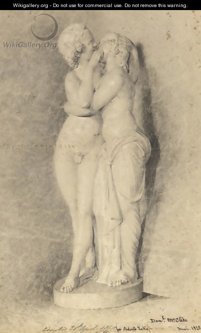 Study of a sculpture of two young lovers - Daniel Maclise