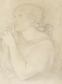 Study of Fanny Cornforth, half-length, for 'Fazio's Mistress' - Dante Gabriel Rossetti