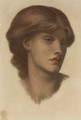 Study of Alexa Wilding, her head turned three-quarters to the right - Dante Gabriel Rossetti