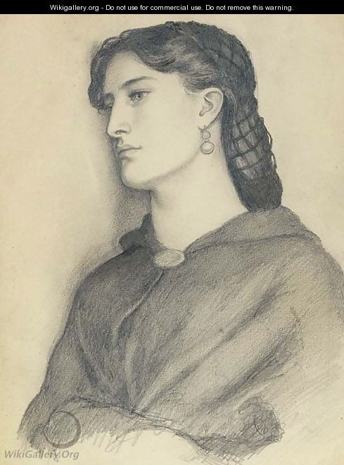 Study of Aggie Manetti - Dante Gabriel Rossetti