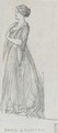 Study of a standing female figure, facing left - Dante Gabriel Rossetti