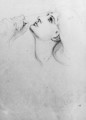 Study for the head of Joan of Arc, in profile to left - Dante Gabriel Rossetti