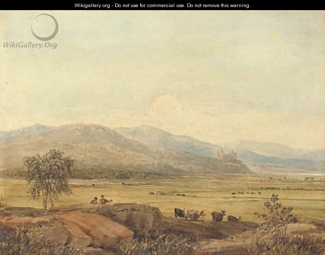 Harlech Castle, with Morfa Harlech in the foreground, North Wales - David Cox