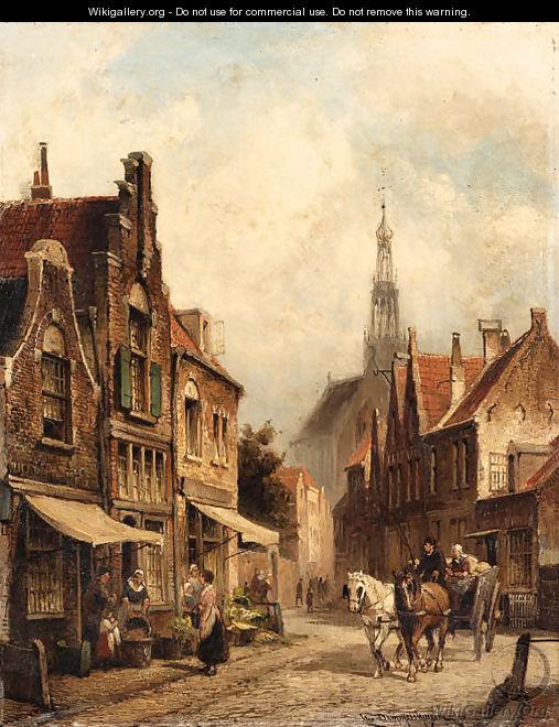 Street Alkmaar, Holland - Cornelis Christiaan Dommersen