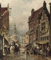 Quartier Juif a view of the Jewish quarter with the Oudeschans and the Montelbaanstoren, Amsterdam - Cornelis Christiaan Dommersen