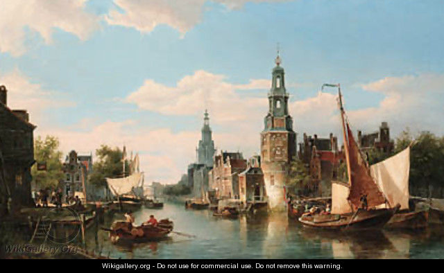 The Montelbaans Tower, Amsterdam - Cornelis Christiaan Dommersen