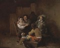 Peasants in an interior - Cornelis (Pietersz.) Bega