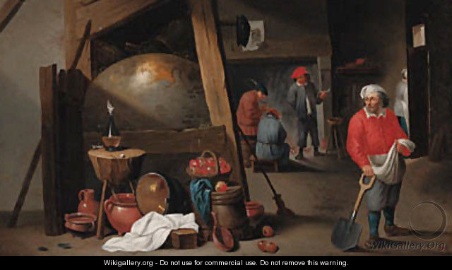 Peasants in a tavern - Cornelis Mahu