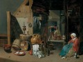 A kitchen interior - Cornelis Mahu