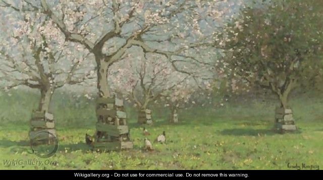 A flowering orchard - Cornelis Kuypers