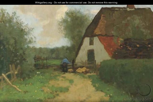 A farmer at work, The Veluwe - Cornelis Kuijpers