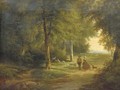 Chatting on a forest path - Cornelis Kimmel