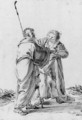 A Woman helping a blind Pilgrim - Cornelis Saftleven
